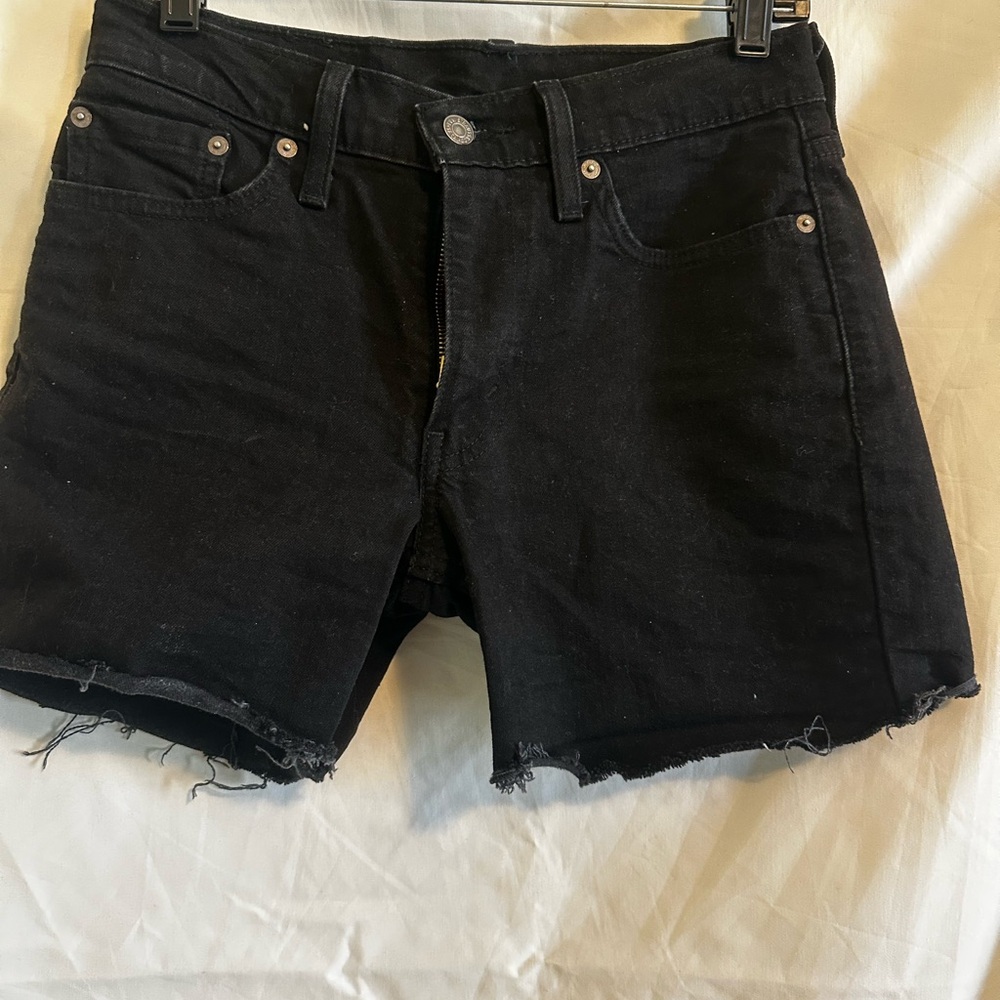 Levi's Black Jean Shorts for Women